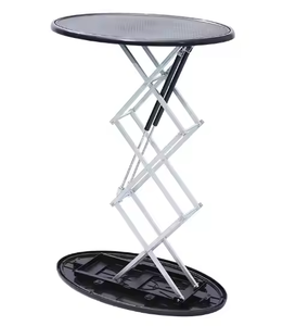 Comptoir pliable personnalisé de forme ovale pour salon professionnel, table de stand pliable avec éclairage LED - Product Image 2