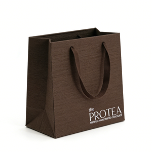 Scatola di Cioccolatini di Lusso Personalizzata in Carta Marrone Speciale con Sacchetto Regalo - Product Image 3