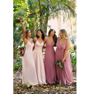 Long Evening Dresses Criss Cross Back - 2024 New Style