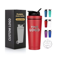 Bouteille d'eau isotherme en métal sans BPA personnalisée pour le sport, shaker de gym en acier inoxydable 304 pour le fitness, vente en gros