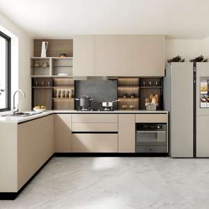 Meubles de cuisine nouveau design Armoires de cuisine modulaires laquées de luxe Ensembles complets - Product Image 1