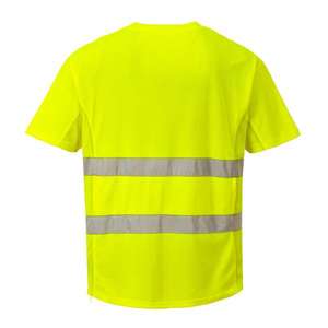 PORTWEST - C394YERL Mesh Cotton Comfort <b>high</b> visibility yellow <b>t</b>-<b>shirt</b> - EAN 5036108251360 HI-<b>VIS</b> WORKWEAR - Product Image 2