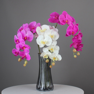 High-touch 9-head Phalaenopsis Single <b>Artificial</b> <b>Flower</b> Living Room Desktop Decorative Ornaments Wedding Floriculture <b>Flower</b>-arr - Product Image 1