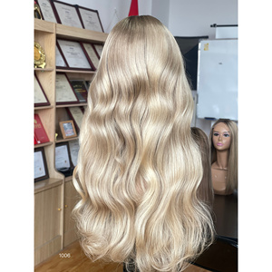 Cabello Europeo de Alta Calidad para Peluca con Ondas Naturales Rubias y Línea de Cabello Natural Transparente HD para Mujer - Product Image 5