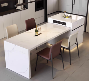 Ensemble de salle à manger commercial moderne en bois de manguier massif, tables et chaises de luxe pour hôtel 5 étoiles, restaurant, café, intérieur - Product Image 2