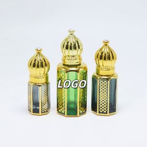 New Design 2ml 3ml 5ml 10ml Empty Attar Arabian Oil Perfume Glass <b>Bottles</b> with Plastic Screw Cap Screen Printing Rubber <b>Stopper</b> - Product Image 1