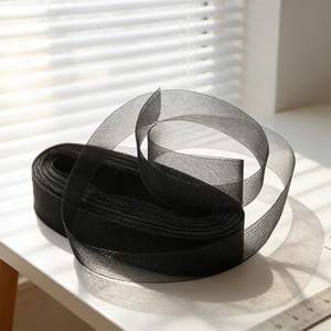 Treccia <span class=keywords><strong>di</strong></span> Crinolina Rigida in Crine <span class=keywords><strong>di</strong></span> <span class=keywords><strong>Cavallo</strong></span> Bianca e Nera da 5 cm (2 Pollici) per Abiti da Sposa, Abiti da Sera e Cerimonie - Product Image 6