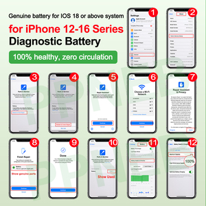 แบตเตอรี่ทดแทนคุณภาพโรงงาน 100% สำหรับทุกรุ่น <span class=keywords><strong>iPhone</strong></span> <span class=keywords><strong>11</strong></span> <span class=keywords><strong>Pro</strong></span> 12 12Pro 14plus 15Pro <span class=keywords><strong>Max</strong></span> <span class=keywords><strong>ไม่มี</strong></span>ข้อแจ้งเตือน 0 รอบการใช้งาน - Product Image 4