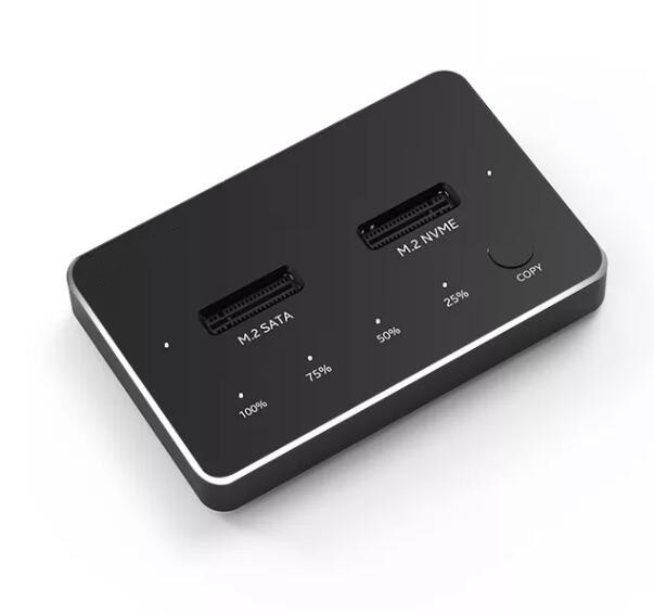 High Quality Offline Clone SATA & NVME SSD Docking Station USB3.1 Type C M.2 SATA & NVME External SSD in Stock