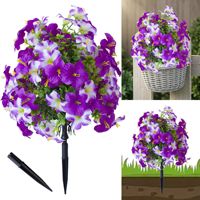Bunga Tiruan Morning Glory Bentuk Terompet, Buket Bunga Sutra Imitasi, Hiasan Tanah Bergaya Rustic, Produk Terbaru