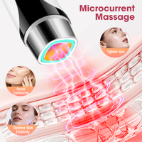 Masseur facial anti-âge pour le cou et les yeux avec vibration, lumière colorée multi-fréquence pour raffermir la peau du visage, liftant et éliminant les rides