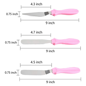 Stainless Steel <b>Baking</b> 3 Pcs Cake Tools Pastry Icing Spatula Set for Cake Decorating Turntable <b>Accessories</b> - Product Image 2