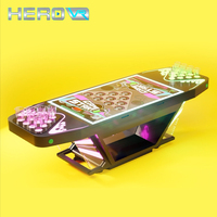 HEROVR Machine à lancer de bière mobile en acier inoxydable poli miroir, design modulaire, LED 16 couleurs pour Pong multijoueur