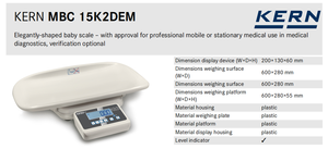 เครื่องชั่งน้ำหนักเด็กแรกเกิด Veidt รุ่น Kern 15K2DEM ความละเอียด 6กก.*2กรัม/15กก.*5กรัม เครื่องชั่งดิจิตอลอิเล็กทรอนิกส์ความแม่นยำสูง รุ่น 15K2DEM สำหรับการวัดสูงสุด - Product Image 4