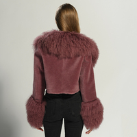 Vestes en fourrure de mouton naturel de luxe pour l'hiver Couleur personnalisée Vente en gros Manteau en fourrure d'agneau mongole pour femmes