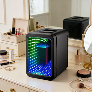 EVERCOOL Mini réfrigérateur thermoélectrique portable en plastique de 4 L, <span class=keywords><strong>1</strong></span> <span class=keywords><strong>porte</strong></span>, faible bruit, utilisation pour les soins de la peau, camping-car, voiture, maison, hôtel - Product Image 5