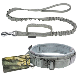Collier et laisse à boucle métallique pour gros chiens, entraînement tactique et épais, vente en gros - Product Image 2