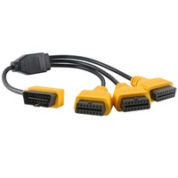 Cable OBD2 AUTOOL de Fábrica Directa, Conector Universal para Automóvil, Adaptador OBD 2, Divisor de 1 a 3 Cables, Extensión de 16 Pines OBDII Macho a Hembra