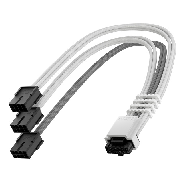 12VHPWR 12+4 Pin to 3*8 Pin Modular Sleeved 16 Pin GPU Cable for RTX3090Ti/4080/4090 Computer PCIE5.0