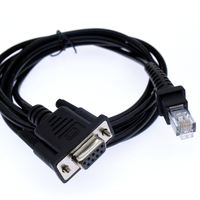 Personalizado DB9 hembra a RJ12 6P6C Serial Console Cable RS232 de 9 pines con RJ11 RJ12 Com Cable de datos