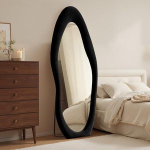 Yeni Gelen Düzensiz Şekilli Ayaklı Makyaj Aynası Modern El Yapımı Taşınabilir Hafif Yer Aynası Ev Dekorasyonu İçin - Product Image 2