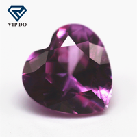 3*3mm-12*12mm Diamant schliff Herz schliff 2 # rosa Rubin korund lose Steine synthetische Herzform 2 # Korund rosa Saphir Edelsteine