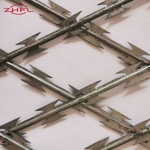 Fil de fer barbelé galvanisé à double bobine de type croisé BTO22 en acier, fil concertina rasoir soudé SS201 304 pour clôture – En promotion - Product Image 6