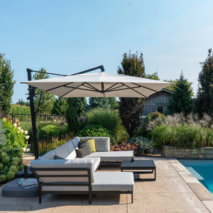Parasol cantilever moderne, pliable, portable, imperméable 3M, avec <span class=keywords><strong>toile</strong></span> pare-soleil - Product Image 5