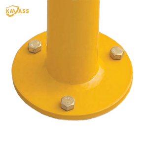 KAVASS Source Factory Surface <strong>Mount</strong> Powder Coated Safety Yellow Steel Fixed Parking Base <strong>Plate</strong> Bollard Fixings Engineer Grade - Product Image 4