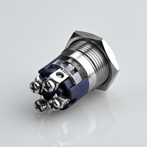 Interruptor de Botón Pulsador LED Jess 1NO IP67 24V 250V, Acero Inoxidable, Terminal de 16A, 50000 Ciclos de Vida Útil - Product Image 3