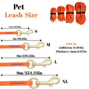 Correa Larga de PVC Personalizada para Perros OEM, Correa de Adiestramiento Impermeable y Duradera con Cinta Recubierta de PVC y Patrón Sólido para Perros Grandes y Medianos - Product Image 5