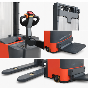 Factory Direct 2.0 Ton Electric Stacker Stand-on Type 1.6 m Lifting Height Pallet Stacker for Warehouse <b>Material</b> <b>Handling</b> - Product Image 1