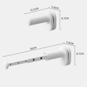 Cintre de voyage rétractable tendance sans perçage en plastique ABS, séchoir à linge avec clip <span class=keywords><strong>fixe</strong></span> et 5 trous de suspension coupe-vent - Product Image 6