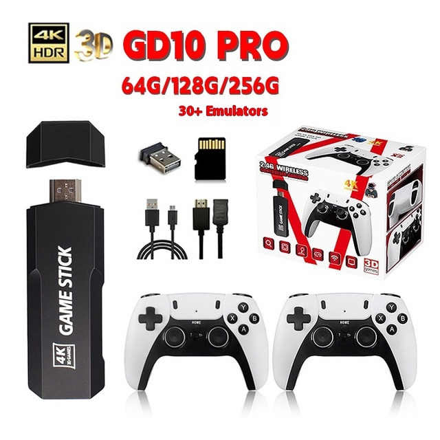 Gd10 Pro X2 Plus Retro Game Console PSP God of War 4K HD Wireless TV Game Console with EU Plug