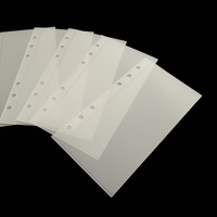 Carnet spirale A6/A7 en plastique PP transparent, organiseur d'enveloppes à monnaie sans fermeture éclair, page d'indexation pour budget à feuilles mobiles