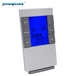 LCD Không Dây Trạm Thời Tiết Trong Nhà Nhiệt Độ Ngoài Trời Độ Ẩm Đồng Hồ Đo Nhiệt Kế Kỹ Thuật Số - Product Image 1