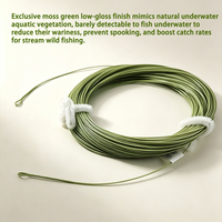 Ligne de pêche à la mouche coulante WF-3S WF-7S WF 100FT 3IPS, vert mousse camouflage, faible brillance, pour la pêche à la finesse en ruisseau et en rivière de truites