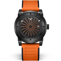 Montres de luxe mécaniques automatiques de miroir de cristal de saphir de conception unique imperméable