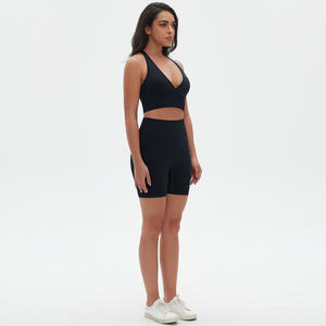 Soutien-gorge de sport de haute qualité à col en V, dos croisé sexy, compression, pour le yoga et le fitness, pour femmes, vêtements de sport athlétiques - Product Image 2