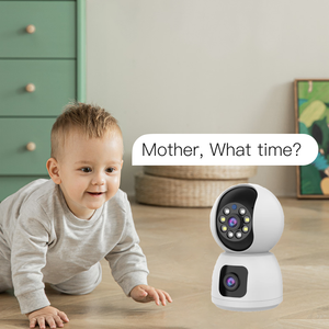 Dual-Screen WLAN-Überwachungskamera mit SD-Karte, Kleine Sicherheits-PTZ-Kamera, Intelligente IP-Audio-WLAN-Kamera mit Bewegungssensor - Product Image 4