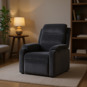 Fauteuil inclinable de massage MikasaDi en velours gris électrique pour usage domestique - Product Image 2