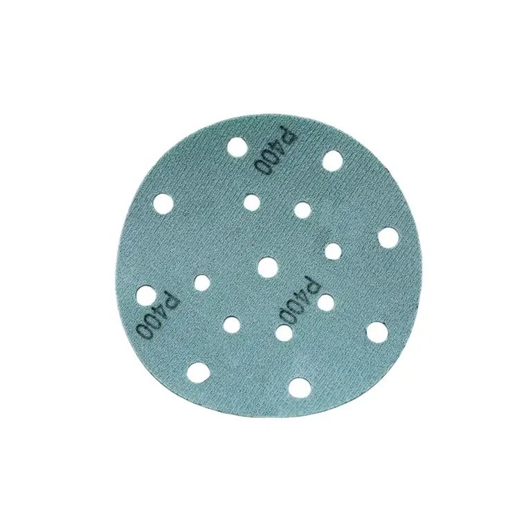 Green Film Sanding Discs Premium Hook and Loop Heavy Duty Sand paper hole round Sand paper For Auto Car
