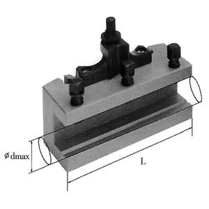 Portaherramientas prismático para herramientas de torneado con diámetro máximo Dmax y longitud L - Product Image 1