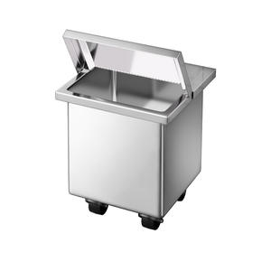 Carro de harina de gran capacidad Zunke-Carro de almacenamiento de harina comercial móvil activado por rueda - Product Image 4