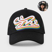 Gorra Trucker de Malla Rosa Marrón al por Mayor con Logotipo Bordado en 3D y Hebilla Metálica, Estilo Urbano para Mujer, Verano, Exterior, Snapback