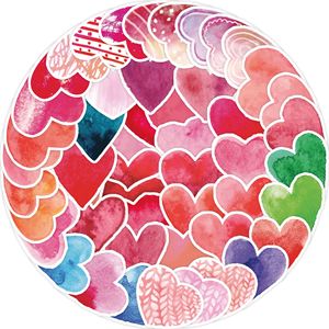 Autocollants personnalisés pour la Saint-Valentin en forme de cœur, autocollants imperméables en PVC pour ordinateur portable, téléphone, <span class=keywords><strong>tablette</strong></span>, autocollants personnalisables pour scrapbooking et journal - Product Image 2