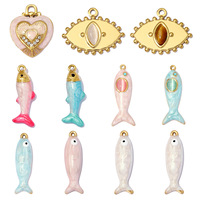 Pendentif en acier inoxydable DIY avec œil de tigre jaune en pierre naturelle, collier en forme de cœur coloré pour femme, bijoux en acier titane