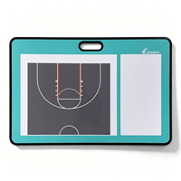 Tableau tactique d'entraîneur de basketball avec poignée, portable, effaçable à sec, pour l'analyse des matchs de basketball