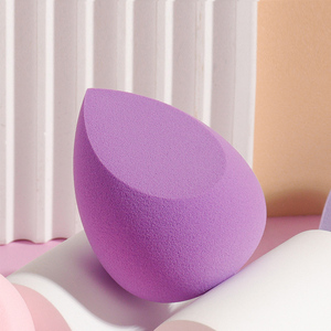 2024 Venta caliente Extra suave látex libre microfibra <span class=keywords><strong>terciopelo</strong></span> maquillaje esponja gota de agua bisel nueva belleza Puff cosmético licuadora colorida - Product Image 2