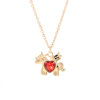Mylove Ensemble de bijoux pour femmes Collier en argent 925 Pendentif cheval volant avec zircon